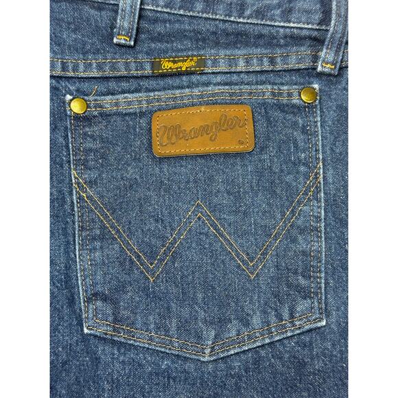 Wrangler 47MWZ Men's Regular Fit Straight Leg Western Blue Jeans - Size 42x30 - Picture 3 of 5